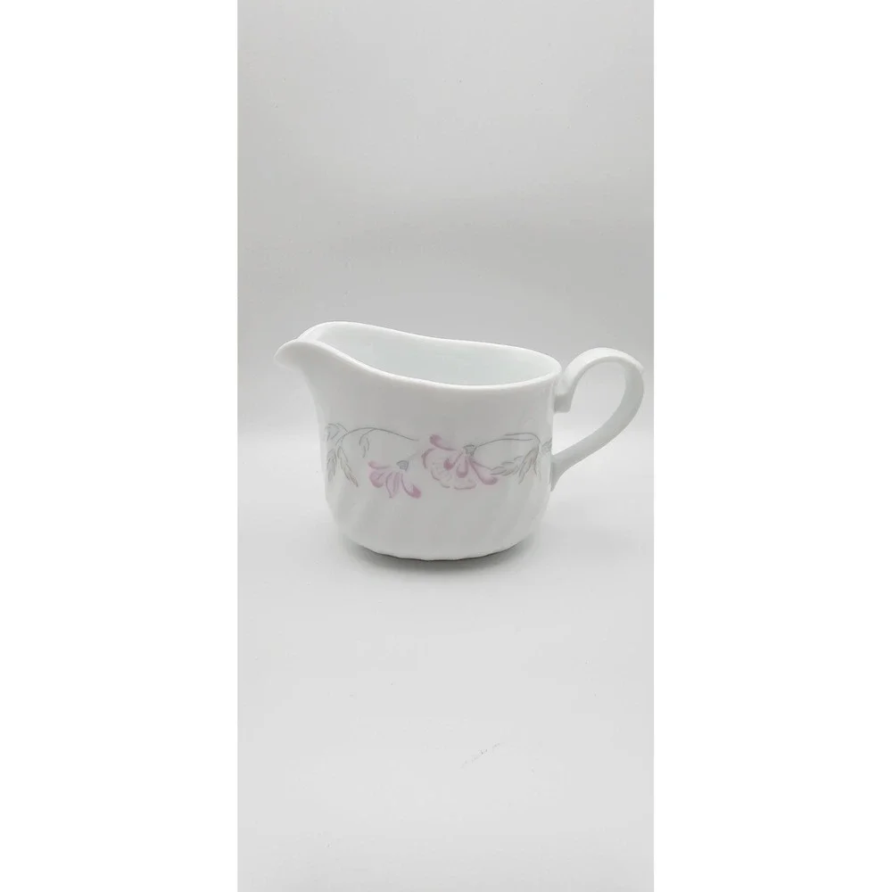 Vintage Corning Pink Trio – Gravy Boat/Creamer, Sugar Bowl w/ Lid, Salt & Pepper